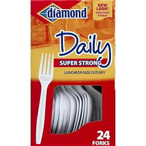 Diamond Daily Super Strong Luncheon Size Forks 24 ct
