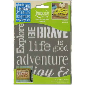 AJ[i fR[V XeV 6C` x 8C` - `x[V DecoArt Americana Decor Stencil 6"X8"-Motivation