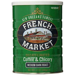 t`}[PbgR[q[AR[q[`RAJtFCX[҂R[q[A12IX̋ French Market Coffee, Coffee and Chicory, Decaffeinated Medium-Dark Roast Ground Coffee, 12 Ounce Metal Ca