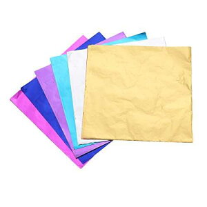 BESTONZON 200 ^bNV[gMtgpbP[W`R[gLfBp BESTONZON 200pcs Metallic Foil Paper Sheet Gift Package Wrapping Paper for Pack Chocolate Candy