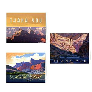 Canyon �T���L���[ �m�[�g �J�[�h - ������O�����h �L���j�I�� �J�[�h & ���� 12 �� Stonehouse Collection Canyon Thank You Note Card - 12 Boxed Grand Canyon Cards & Envelopes