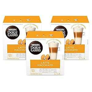 lXJtF h`F OXg R[q[ |bhAe }LA[gA16 JvZA3 pbN Nescafe Dolce Gusto Coffee Pods, Latte Macchiato, 16 capsules, Pack of 3