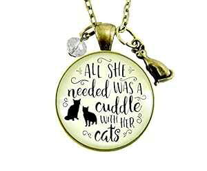 Gutsy Goodness 24 C` LlbNX ޏKvƂLeB̃e[} mxeB Mtg fB[X WG[ Gutsy Goodness 24" Cats Necklace She Needed Cuddle Kitty Theme Novelty Gift Womens Jewelry