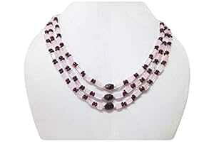 VR[YNH[c & K[lbg r[Y lbNXAX^[O Vo[ p[cŎdグĂ܂B16 C`̃WFXg[ WG[ anushruti Natural Rose quartz & Garnet Beads Necklace f