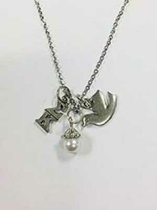 VO} Jbp SK/EK gI `[ lbNX qwNu MV lbNXA18 C` `F[ Ann Peden Jewelry Sigma Kappa SK/EK Trio Charm Necklace Sorority Greek Necklace, 18 inch chain