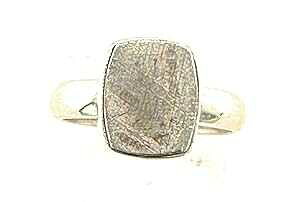 Natural Muonionalusta Meteorite Sweden 925 Solid Sterling Silver Ring Size 6.25 Natural Rocks by Kala Natural Muonionalusta Meteorite Sweden 925 Solid Sterling Silver Ring Size 6.25