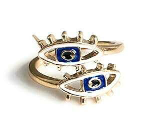�����p���߉\�ȃG�i�����C�[�r���A�C�����O Sifrimania Adjustable Enamel Evil Eye Ring for Women
