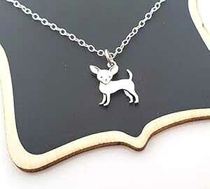 ` `[ ^Cj[ X^[O Vo[ lbNX CY Design Studio Chihuahua Charm Tiny Sterling Silver Necklace