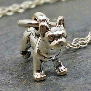 ȃ{Xg eA `[ lbNX - 925 X^[O Vo[A18 C` EnCharmed Tiny Boston Terrier Charm Necklace - 925 Sterling Silver, 18"