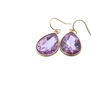 6 ̒a΃CO - 14K S[htBh Cg AWXg NX^ eBAhbv CO CY Design Studio June Birthstone Earrings - 14k Gold Filled Light Amethyst Crystal Teardrop Earrings