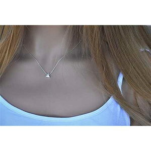 ~j}Xg lbNX Vo[ ^Cj[ CZ \eBA gCAO `[ Generic Minimalist necklace Silver Tiny CZ solitaire Triangle Charms