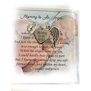 eւ̗YMtg lbNX - }}Vgւ̂ - Y̐Ԃ񃁃AMtg Uniquely Designed by Rebecca Miscarriage Gifts for Mothers Necklace - Mommy To An Angel Sympathy - Stillborn Baby Memorial Gi
