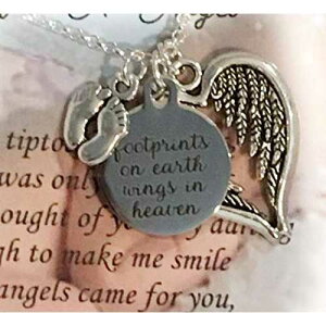 eւ̗Y̑蕨 YԂ̃AMtg pGWFlbNX Uniquely Designed by Rebecca Miscarriage Gifts For Mother Stillborn Baby Memorial Gifts Angel Necklace For Women