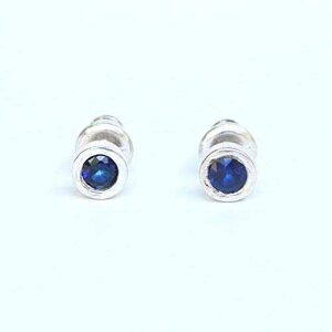 X^[OVo[̃X^bhsAXAt@Zbgu[Tt@CAx[ZbeBOAX^[OVo[̃|XgƗnt Metal Studio Jewelry Sterling silver stud earrings with faceted blue 