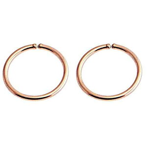 Fashion Art Jewelry 6mm 22 GA Rose Gold Filled Hoop Earrings Cartilage Nose Septum Helix Tragus Piercing Hypoallergenic Thin Tiny (6mm 22 Gauge 1 Pair, 14K Rose Gold Filled)