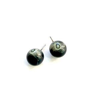 ubNƃAC{[̑嗝΃[TCg̃~j}Xg {[ X^bh sAX Leetie Lovendale Black and Ivory Marbled Lucite Minimalist Ball Stud Earrings
