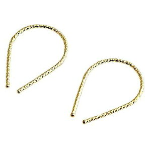 Fashion Art Jewelry 17mm Small Thin 20 GA Upside Down Hoop Earrings Teardrop Hypoallergenic Lightweight Wire Drop Dangle Threader Hoops for Women, (Gold Filled Diamond Cut 17 mm/20 GA)