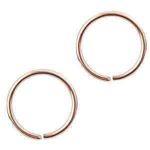 Fashion Art Jewelry Mini 6mm Small and Extra Tiny Open Ring 14K Rose Gold Filled Wire 24 Gauge Hoop Cartilage Earrings Upper Ear Piercing (Rose Gold Filled 6mm / 24 gauge)