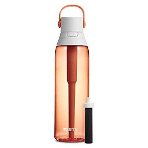 Brita 26 IX v~A tB^[ EH[^[ {g tB^[t - BPA t[ - R[ Brita 26 Ounce Premium Filtering Water Bottle with Filter - BPA Free - Coral