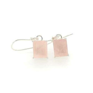 i` 2ct sN [Y NH[c 925 \bh X^[O Vo[ CO 25mm Natural Rocks by Kala Natural 2ct Pink Rose Quartz 925 Solid Sterling Silver Earrings 25mm