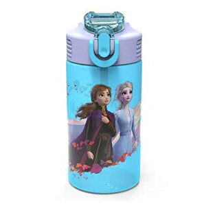 UNIDesigns Frozen 2 Rh~tbvXg[EH[^[{g (16IXAvX`bN (|vs)) Zak! Designs Frozen 2 Leak-Proof, flip Straw Water Bottle (16oz, Plastic (Polypropylene))