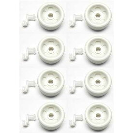 Kitchen Basics 101 8-Pack WD12X271 Durable Dishwasher Dishrack Lower Front Roller Wheels & Axle Kit Compatible with Hotpoint Kenmore GE WD12X0271 AP2039084 AH259136 EA259136 (Genuine Part) 1.5 inches Kitchen Basics 101 8-