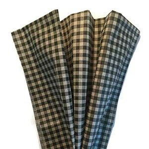 fUCMtgbsOpvgeBbVy[p[ (^ƃubNMK)AL 24  (20x30) Rustic Pearl Collection Printed Tissue Paper for Gift Wrapping with Design (Tan and Black Gingham), 24 Large Sheets 