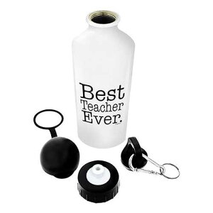 ThisWear Teacher Gifts for Women Teacher Water Bottle Best Teacher Ever Best Teacher Gifts for Teachers Gift Aluminum Water Bottle with Cap & Sport Top Teacher