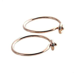 Fashion Art Jewelry Extra Thin 8 mm Hoop Cartilage Piercing 14K Rose Gold Filled for Small Tragus Helix Conch Earlobe Hoops (8mm x 22 gauge/RGF Smooth)