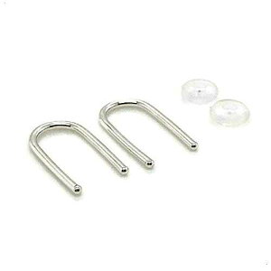 Fashion Art Jewelry Sterling Silver Mini Upside Down Huggie Hoop Arc Ear Cuff Hook Earring Open Teardrop Piercing Earrings Round 13mm (Sterling Silver 925, Smooth Wire | 13mm)