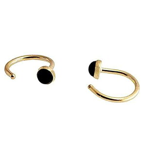 Fashion Art Jewelry White Opal 3mm Stone Gold Filled 19 GA Ear Cuff Huggie Earrings Open Hoop Piercing Ear Hugger Gemstone Jewelry (White Opal 3mm/9mm | Gold-filled 19 GA)