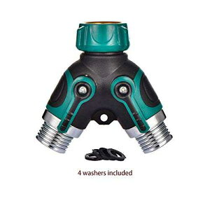 2 EFCz[XXvb^[ Y RlN^AKȃo[Obv 360 °]\ȃgbvNCbNRlNgK[fz[XeB[@ouVbgIt Gesura 2 Way Hose Splitter Y Connector with Comf