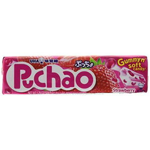 UHAo v`ILfB[ Xgx[ 1.76IX UHA Mikakuto Puchao Candy, Strawberry, 1.76 Ounce