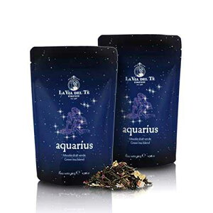 La Via del Te AquariusALȗΒuhA|[`ɓ[Y[teB[A50g / 1.76oz (2pbN) La Via del Te Aquarius, Scented Blend of Green Teas, Loose-Leaf Tea in Pouch, 50g / 1.76oz (Pack of 2 Pieces)