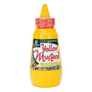 Eden I[KjbN CG[ }X^[hA9 IX XNC[Y {g (12 pbN) Eden Organic Yellow Mustard, 9-Ounce Squeeze Bottles (Pack of 12)