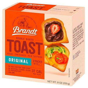 Brandt Zwieback Rusk Sweetened Crispy Bread Perfect for Teething Children Enjoy With Sweet or Savory toppings 8 oz