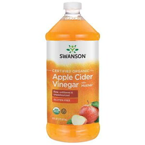 Swanson Certified Organic Apple Cider Vinegar with Mother 16 tʃIX (1 pt) (473 ml) t Swanson Certified Organic Apple Cider Vinegar with Mother 16 fl Ounce (1 pt) (473 ml) Liquid