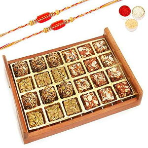 Ghasitaram Mtg L Zւ̃Mtg LXC[c - ؐVK[t[XC[cƌNIȎq̃oCgT[rOgC r[Y2t L Ghasitaram Gifts Rakhi Gifts for Brothers Rakhi Sweets - Wood