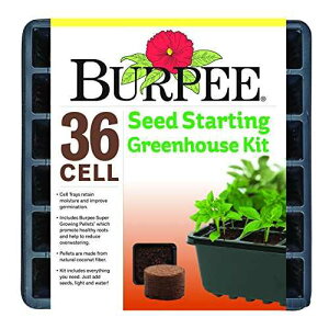 Burpee 36 ZV[hX^[^[LbgATCYAf:V[hX^[^[gC Burpee 36 Cell Seed Starting Kit, One Size, Model:Seed Starter Tray