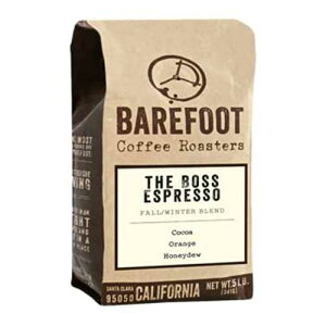 xAtbg R[q[uU {X GXvb\ H~uhv~fBA[XgSR[q[ - 5 |hobO GoCoffeeGo Barefoot Coffee "The Boss Espresso Fall/Winter Blend" Medium Roasted Whole Bean Coffee - 5 Pou