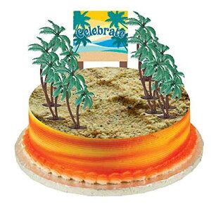 CakeSupplyShop Cake/Food/Cupcake Decoration Plant Tree Topper Picks with Plaque (12 Coconut Palm Trees)