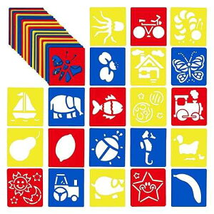 54 Pack Drawing Stencils, Hollow Out Drawing Templates, Plastic Animal Stencils for Craft Projects (5.6 x 6 in) - Tracers for Kids Juvale 54 Pack Drawing Stencils, Hollow Out Drawing Templates, Plastic Animal Stencil
