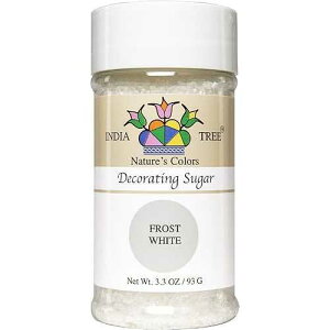INDIA TREE White Decorating Sugar, 3.3 OZ