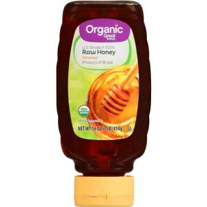 ȃI[KjbNhIA16IX by Great Value Great Value Organic Strained Raw Honey, 16 oz