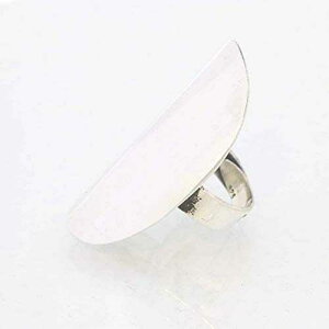 炩ŃnC|bVdグ̑ȉ~`̒߉\ȃObvX^[OVo[ Metal Studio Jewelry Adjustable ring wrap sterling silver in oval shape with smooth and high-polish finish