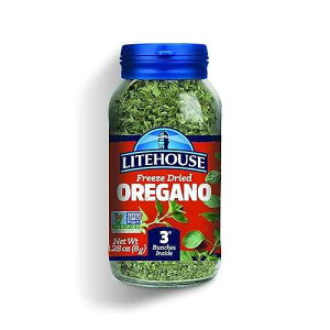 Litehouse Freeze Dried Oregano - Substitute for Fresh Oregano, Jar Equal to 3 Oregano Fresh Bunches, Organic, Oregano Seasoning, Non-GMO, Gluten-Free - 0.28 Ounce
