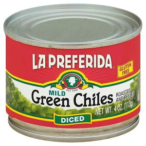 La Preferida �}�C���h�O���[���`���A�p�؂�A4�I���X La Preferida Mild Green Chilies, Diced, 4 Ounce