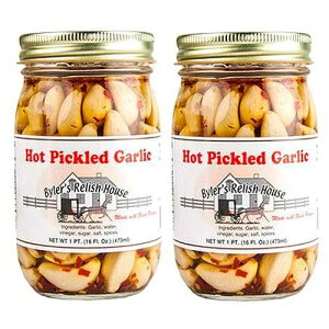 Byler's �z�b�g�s�N���X�K�[���b�N (2 �p�b�N) Byler's Relish House Byler's Hot Pickled Garlic (2 Pack)