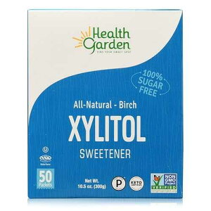 Health Garden o[`LVg[Ö - `qg݊ - R[V - č - Pgth[ (50 pPbg) Health Garden Birch Xylitol Sweetener - Non GMO - Kosher - Made in the U.S.A. - Keto Friendly (50 Packets)