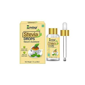 Zindagi XerA Lbh hbv - VR֕i - [J[Ö - R[q[ƍgpXerÃhbv (1 fl. oz./30ml) Zindagi Stevia Liquid Drops - Natural Sugar Substitute - Zero Calorie Sweetene